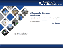 Tablet Screenshot of muessmann-umweltschutz.de